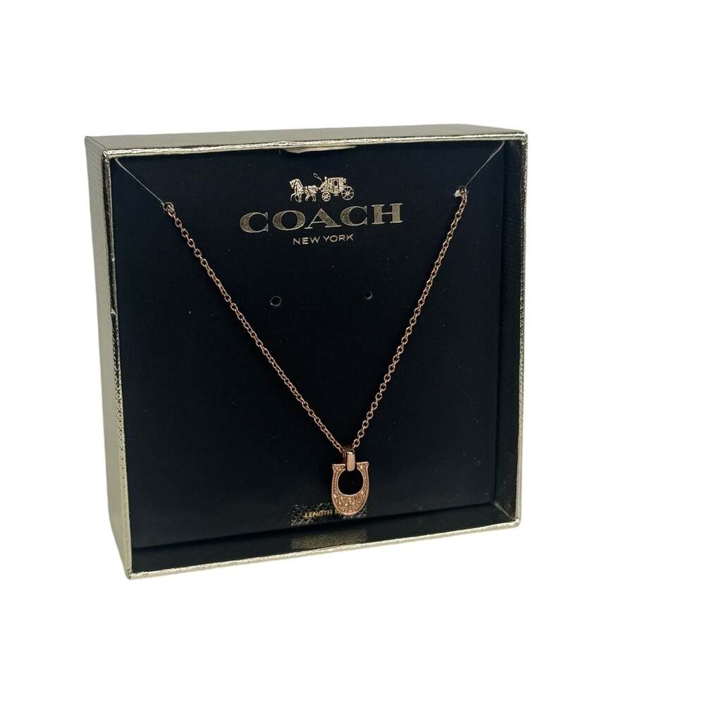 Coach Rose Gold“C” Necklace